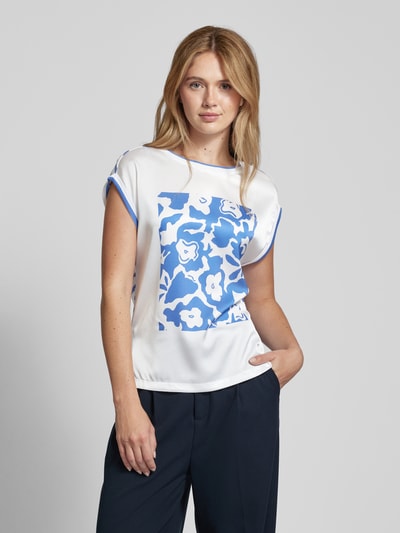 comma Casual Identity T-Shirt mit Motiv-Print Blau 4