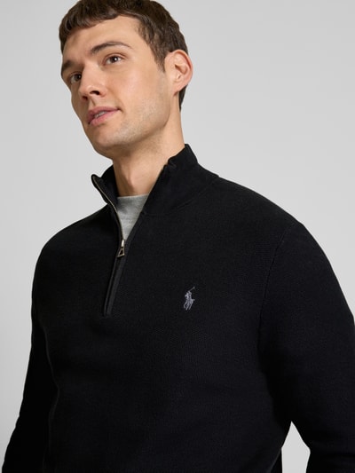 Polo Ralph Lauren Strickpullover mit Label-Stitching BLACK 3