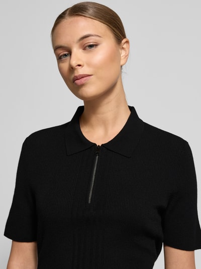 Marc Cain Sweter z dzianiny z domieszką kaszmiru Czarny 3