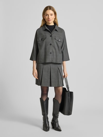 More & More Minirock mit Glencheck-Muster Anthrazit 1