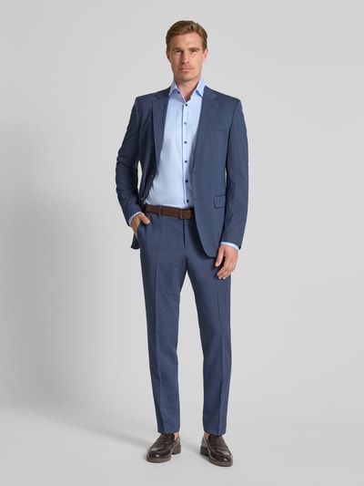 Christian Berg Men Regular Fit Businesshemd aus reiner Baumwolle mit extra langem Arm Bleu 1