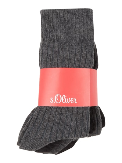 s.Oliver RED LABEL Socken mit Stretch-Anteil im 4er-Pack  Dunkelgrau Melange 2