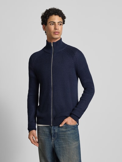 Jack & Jones Cardigan mit Stehkragen und Reißverschluss Modell 'PANNEL' Marine 4