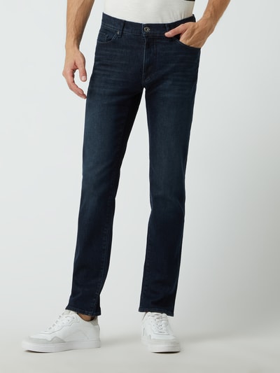 Brax Straight fit jeans met stretch, model 'Cadiz' Donkerblauw - 4