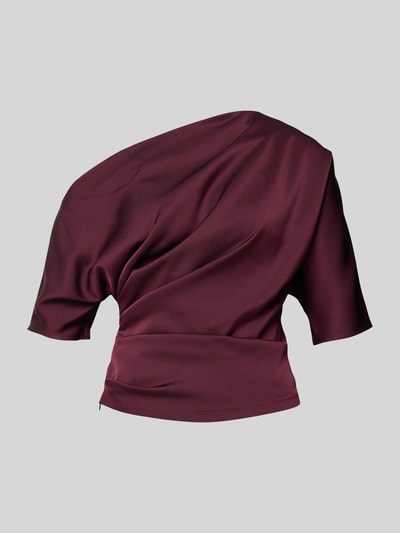 Swing Blouseshirt met plooien Donkerrood - 2