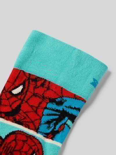 Happy Socks Regular Fit Socken mit Logo-Print Modell 'WEB-SLINGER' Tuerkis 2