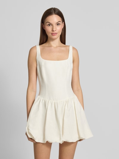 Forever New Cocktailkleid aus Leinen-Mix mit Smok-Details Modell 'Heidi' Hellgelb 4