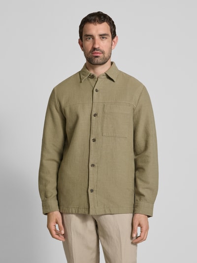 Marc O'Polo Loose Fit Overshirt aus reiner Baumwolle Oliv 4