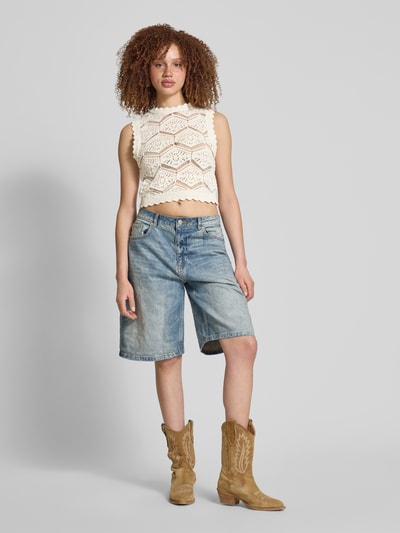Only Regular Fit Stricktop aus Baumwoll-Mix Modell 'FRIDA LIFE' Offwhite 1
