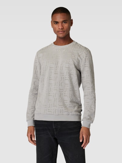 JOOP! Jeans Sweatshirt met logomotief Zilver - 4