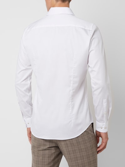 Joop! Slim Fit Slim Fit Business-Hemd aus Popeline  Weiss 5