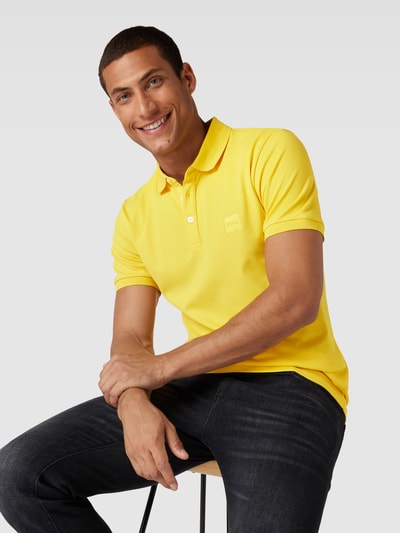 BOSS Orange Poloshirt met polokraag, model 'PASSENGER' Geel - 3