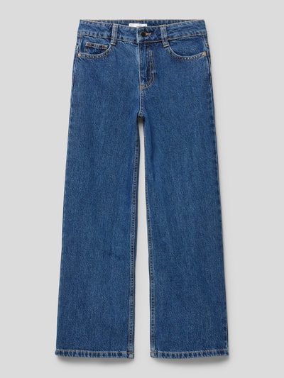 Mango Wide Leg Jeans im 5-Pocket-Design Dunkelblau 1