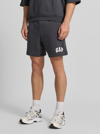 GAP Straight Fit Shorts mit Logo-Stitching Modell 'Arch' Anthrazit 4