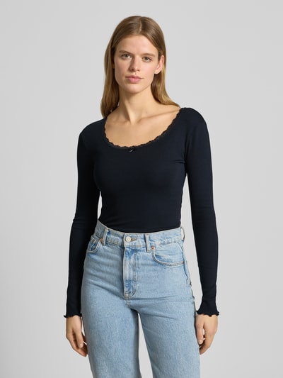 REVIEW Longsleeve mit Rundhalsausschnitt Black 4