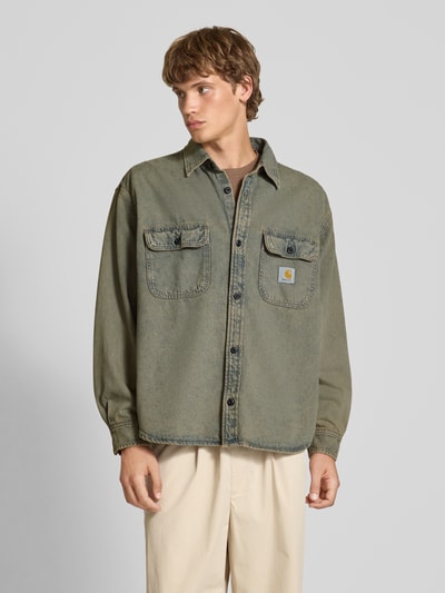 Carhartt Work In Progress Jeanshemd mit Knopfleiste Modell 'Tigan' Jeansblau 4