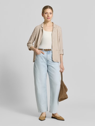 VERO MODA Loose Fit Kurzblazer aus Viskose-Leinen-Mix Modell 'JESMILO' Beige 1