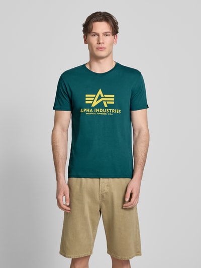 Alpha Industries T-Shirt mit Logo und Rundhalsausschnitt Petrol 4