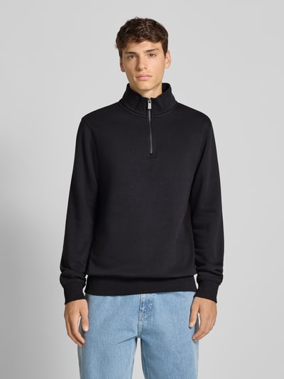 Only & Sons Regular Fit Troyer aus Baumwoll-Mix Modell 'CERES' Black 4