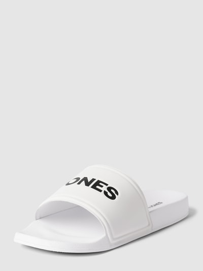 Jack & Jones Slides mit Logo-Print Modell 'LARRY' Weiss 1