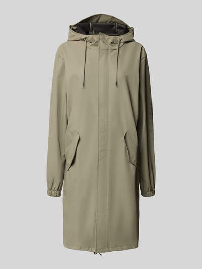 RAINS Parka mit Pattentaschen Modell 'Fishtail' Schilf 2