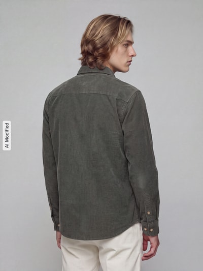 ONLY & SONS Freizeithemd mit Brusttaschen Dunkelgruen 5
