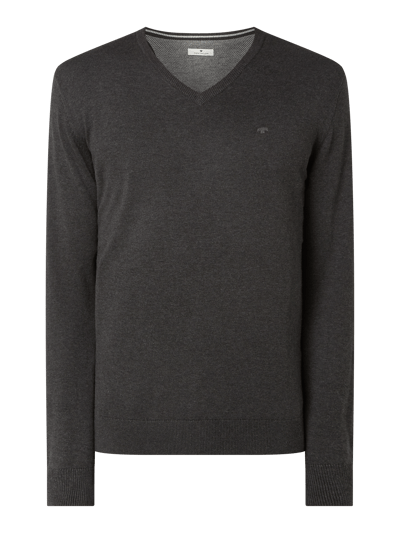 Tom Tailor Pullover aus Baumwolle  Dunkelgrau Melange 2