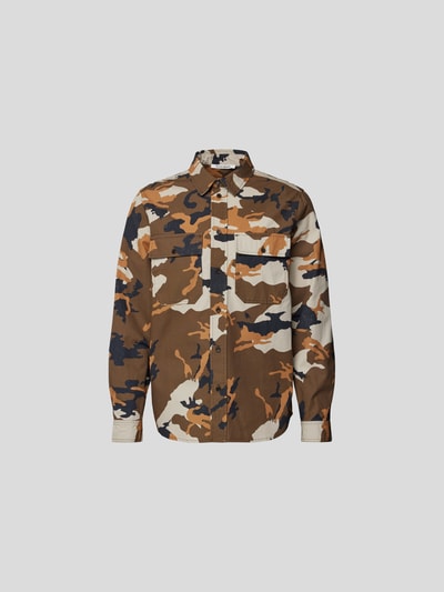 WOOD WOOD Freizeithemd mit Camouflage-Muster Mittelbraun 2