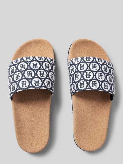 Tommy Hilfiger Slides mit Label-Print Marine 3