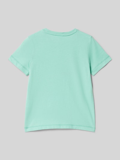 s.Oliver RED LABEL T-shirt o kroju regular fit z czystej bawełny Turkusowy 3