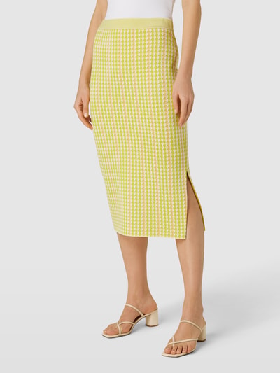 Marc Cain Midirok met all-over motief Geel - 4