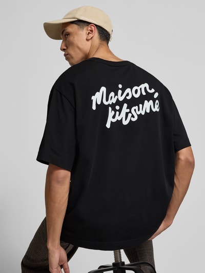MAISON KITSUNÉ T-Shirt mit Label-Print Black 3