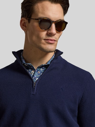 Polo Ralph Lauren Regular Fit Troyer aus Baumwoll-Mix mit Logo-Stitching Marine 3