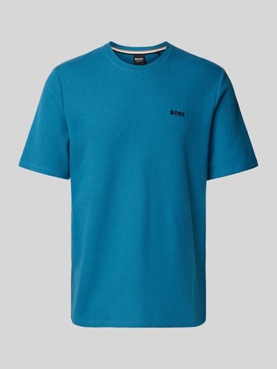 BOSS Regular fit T-shirt van katoenmix  Petrol - 2