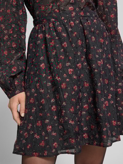 MSCH Copenhagen Minirok van viscosemix, model 'Nancy' Zwart - 3