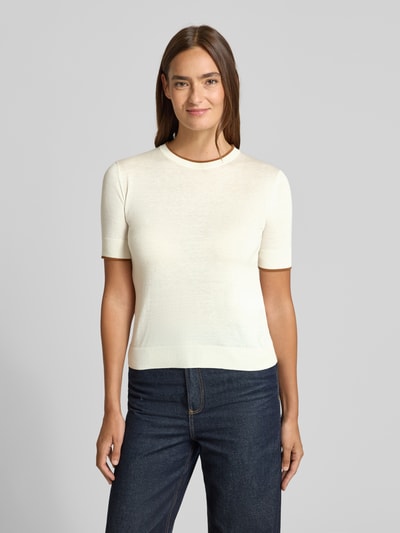 Max Mara Studio Slim Fit Pullover aus Seiden-Mix Modell 'AGENDA' Offwhite 4