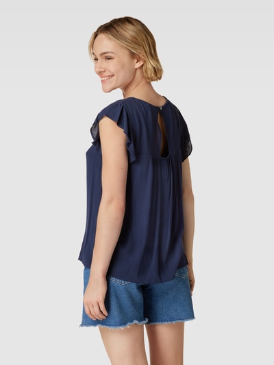 ICHI Blusenshirt aus Viskose mit Volantärmeln Modell 'Marrakech' Marine 5