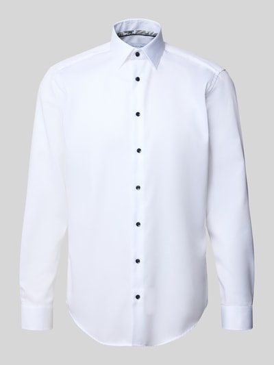 Christian Berg Men Regular Fit Business-Hemd aus reiner Baumwolle mit Kentkragen Weiss 2