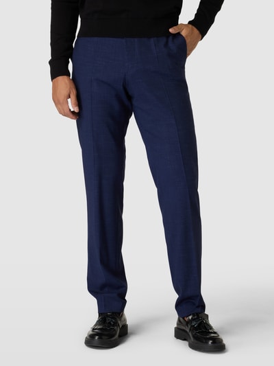 BOSS Spodnie do garnituru w kant model ‘Lenon’ Granatowy 4