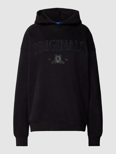 Jack & Jones Hoodie met extra brede schouders, model 'JORSHADOW' Zwart - 2