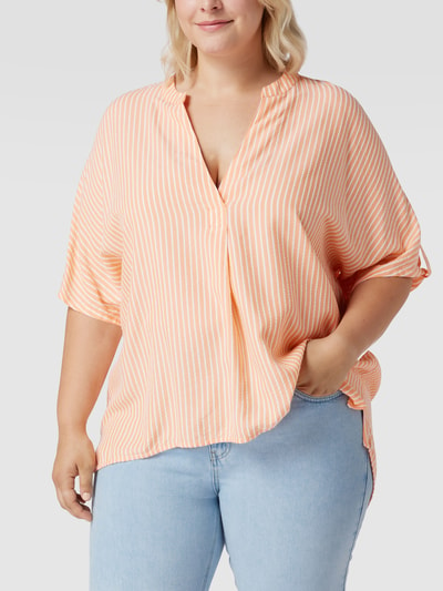 ONLY CARMAKOMA PLUS SIZE blouseshirt met streepmotief Abrikoos - 4