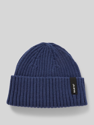 Barts Beanie met labeldetail, model 'SUMTER' Donkerblauw - 1