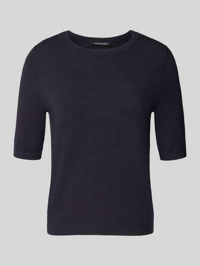 Luisa Cerano Bluzka z dzianiny z mieszanki wiskozy z okrągłym dekoltem Granatowy 2