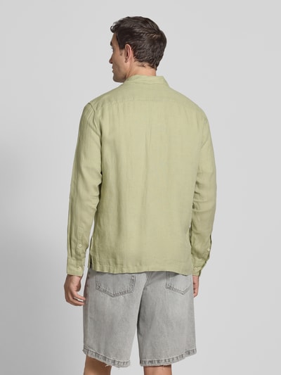 Marc O'Polo Regular Fit Leinenhemd mit Brustpattentaschen Mint 5