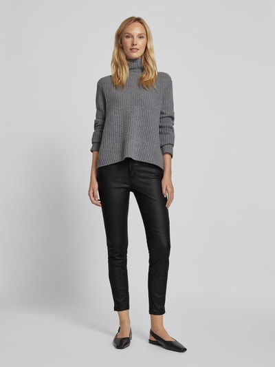 Buena Vista Skinny fit broek in leerlook, model 'Italy' Zwart - 1