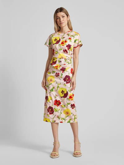 Weekend Max Mara Sukienka midi z kwiatowym wzorem model ‘KIM’ Różowy 4