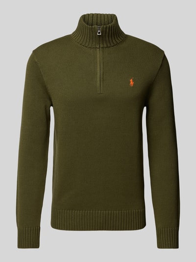 Polo Ralph Lauren Strickpullover mit Troyer-Kragen Khaki 2