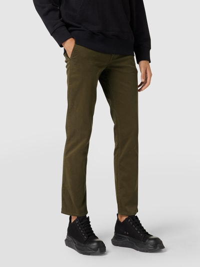 BOSS Orange Slim Fit Chino mit Label-Patch Modell 'Schino' Oliv 4