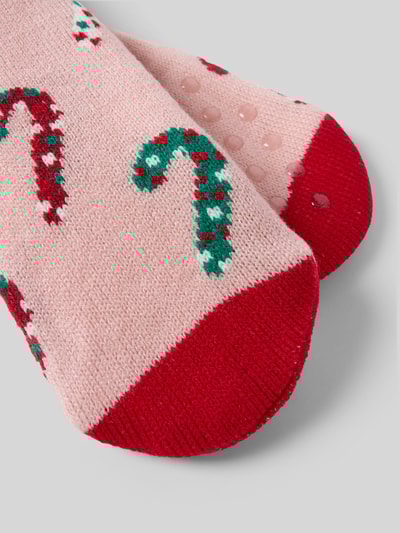 CAPELLI NEW YORK Sokken met ribboord Rosé - 2