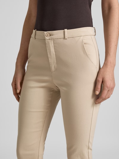 FREE/QUENT Capribroek met Franse steekzakken, model 'Solvej' Taupe - 3